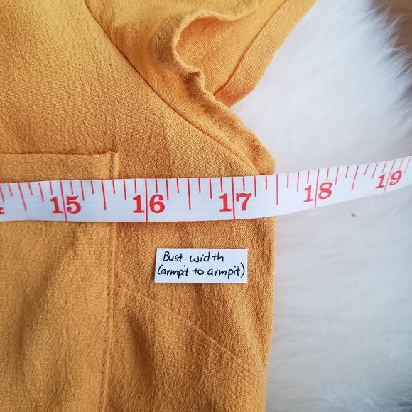 Forever21 | Yellow shortsleeve rayon blouse (S/P) - Picture 8 of 10
